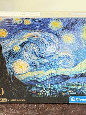 Starry Night Jigsaw Puzzle - Blue Artistic Wall Art- Museum collection